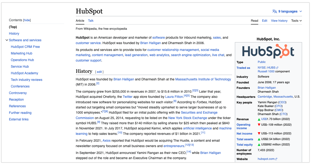 wikipedia sayfası
